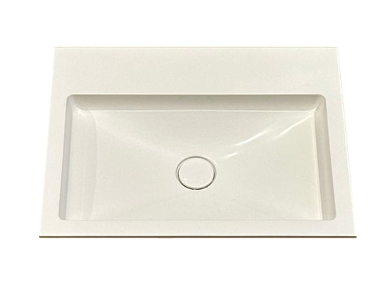Umywalka wpuszczana w blat, prostokątna, biała, 61 x 47,5 cm IdealStones