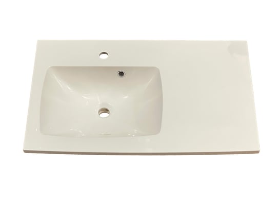 Umywalka wpuszczana w blat, prostokątna, biała, 81 x 51 cm IdealStones