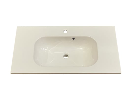 Umywalka wpuszczana w blat, prostokątna, biała, 90 x 51 cm IdealStones