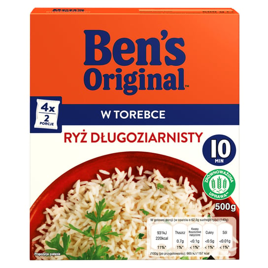 Uncle Ben's Ryż długoziarnisty 1 kg (8 torebek) Uncle Ben's