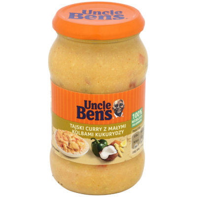 Uncle Bens, Sos tajski curry z małymi kolbami kukurydzy, 400 ml Mars