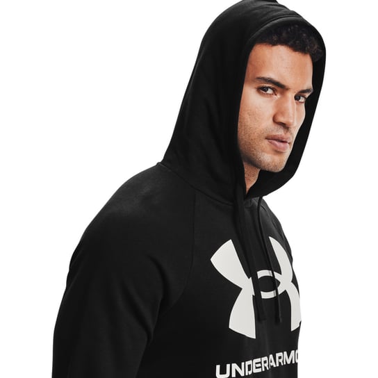 Under Armour, Bluza sportowa męska nierozpinana Bluza sportowa z kapturem, Rival Fleece Big Logo HD, 1357093-001, Czarna, Rozmiar XL Under Armour
