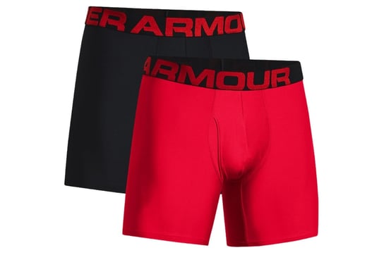 Under Armour Charged Tech 6in 2 Pack 1363619-600, Mężczyzna, Bokserki, Czerwone Under Armour