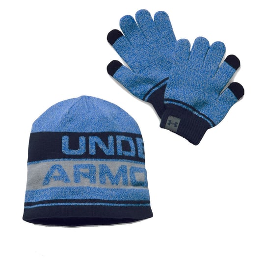 Under Armour, Czapka i rękawiczki dziecięce, Jr 1300443, niebieski, rozmiar uniwersalny Under Armour