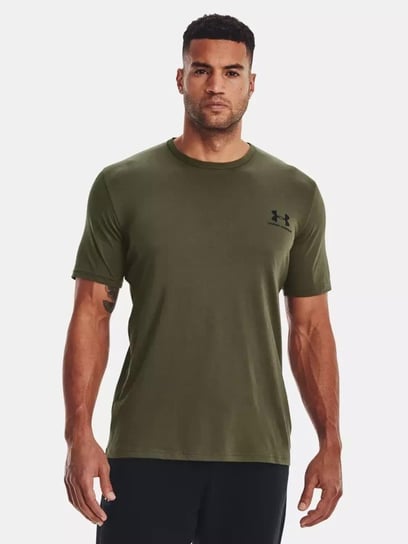 Under Armour, Koszulka męska, Sportowa , Sportstyle Left Chest SS, Khaki, 1326799-390, Rozmiar , Under Armour