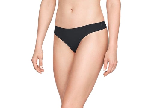 Under Armour Pure Stretch Thong 3-Pack 1325615-001damskie majtki czarne Under Armour