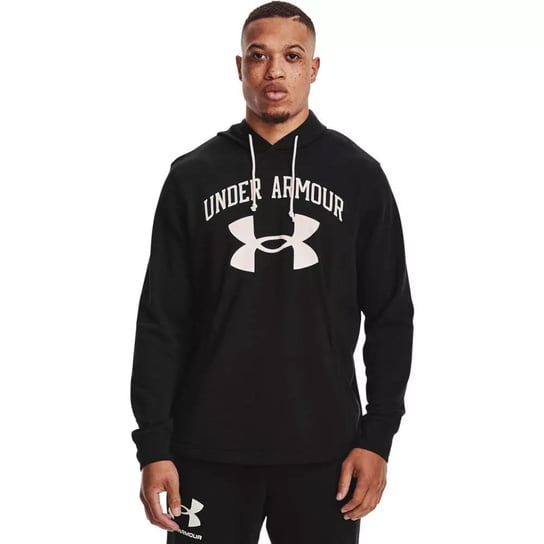 Under Armour Rival Terry Big Logo Hoodie 1361559-001, Mężczyzna, Bluza sportowa, Czarna Under Armour