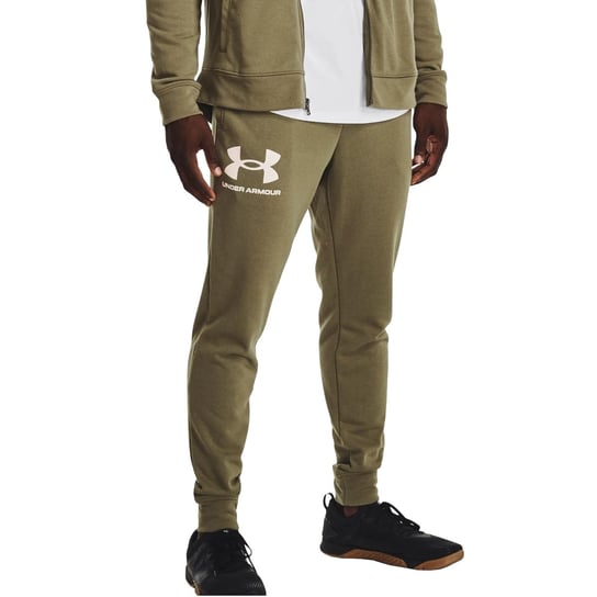 Under Armour Rival Terry Joggers 1361642-361 Męskie Spodnie Zielone Under Armour