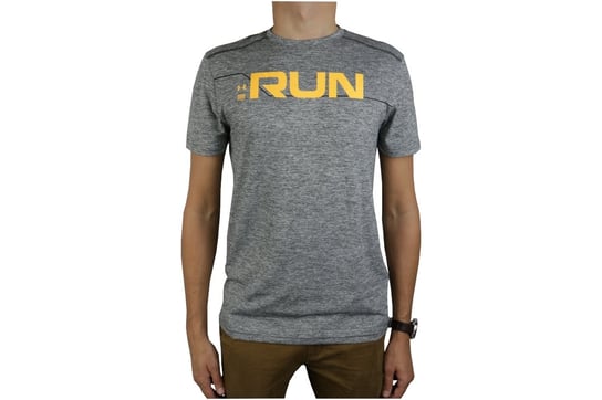 Under Armour Run Front Graphic SS Tee 1316844-952, Męskie, t-shirt, Szary Under Armour
