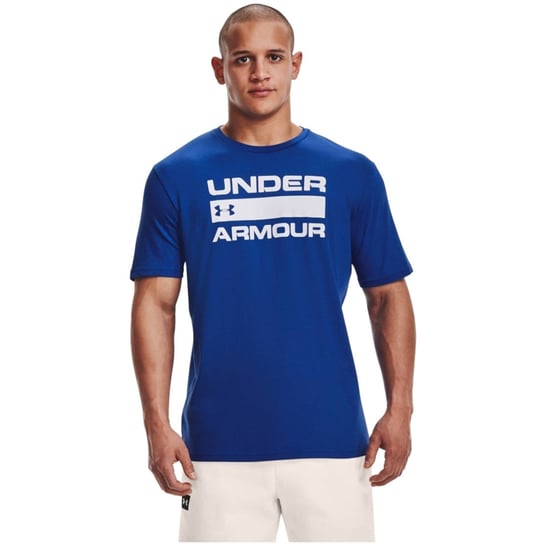 Under Armour Team Issue Wordmark SS Tee 1329582-432, Mężczyzna, T-shirt kompresyjny, Niebieski Under Armour