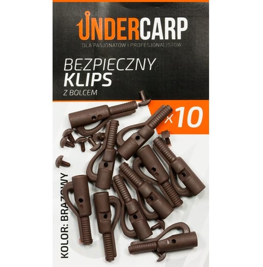 Undercarp Bezpieczny Klips Brązowy Z Bolcem UNDERCARP