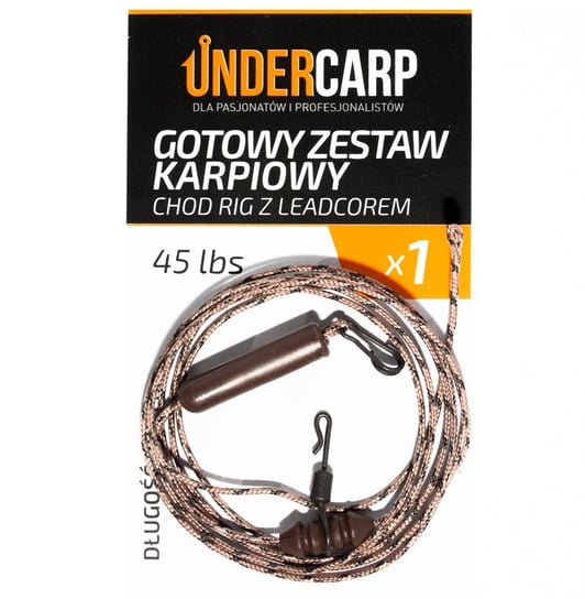 Undercarp Gotowy Zestaw Karpiowy Chod Rig Z Leadcorem 45 Lbs / 100 Cm Brązowy UNDERCARP