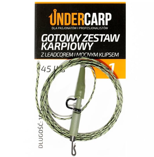 Undercarp Gotowy Zestaw Karpiowy Z Leadcorem I Mocnym Klipsem 45 Lbs / 100 Cm Zielony UNDERCARP