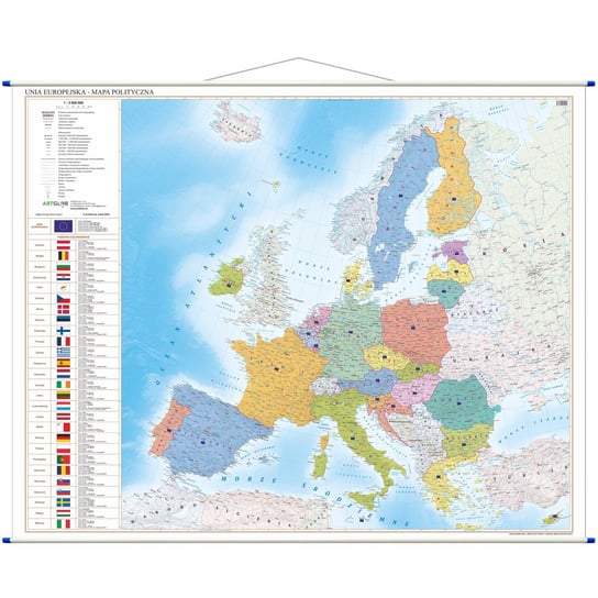 Unia Europejska mapa ścienna polityczna, 1:3 000 000 Opracowanie zbiorowe