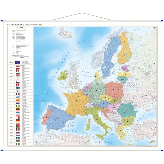 Unia Europejska mapa ścienna polityczna, 1:3 750 000 Opracowanie zbiorowe