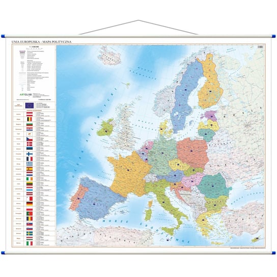 Unia Europejska mapa ścienna polityczna, 1:4 500 000 Opracowanie zbiorowe