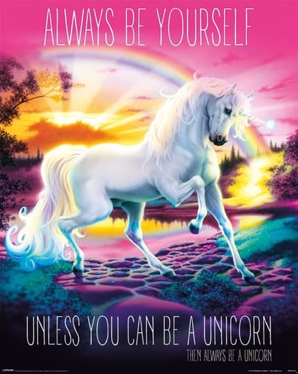 Unicorn Always Be Yourself - plakat 40x50 cm Pyramid