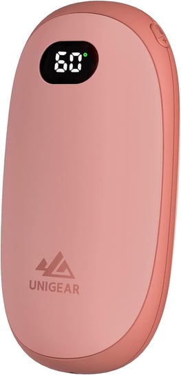Unigear Akumulatorowy Ogrzewacz do Rąk 5200mAh, Różowy - Idealny do Zimowych Aktywności Inna marka