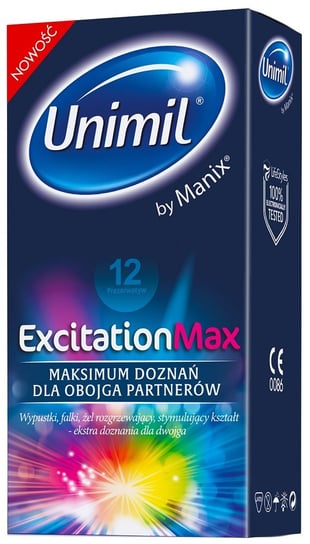 Unimil, Excitation Max, prezerwatywy, 12 szt. Unimil