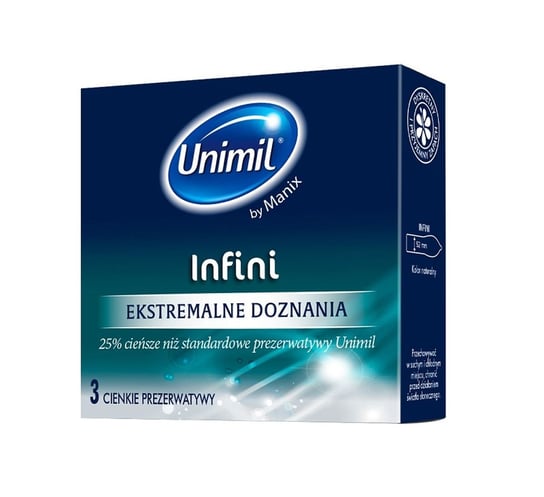 Unimil, Infini, lateksowe prezerwatywy, 3 szt. Unimil