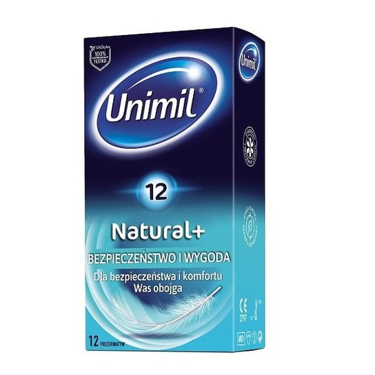 Unimil, Natural, lateksowe prezerwatywy, 12 szt. Unimil