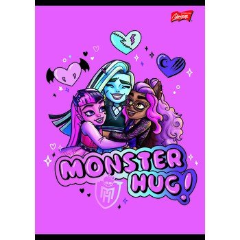 Unipap zeszyt okładka laminowana A5, 16 kartek, krata Monster High Inny producent