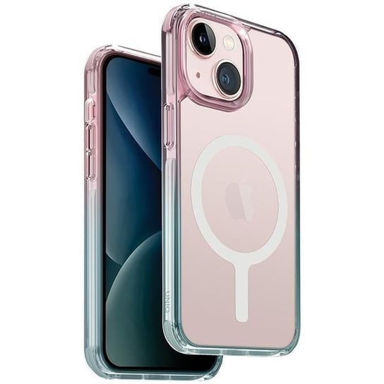 UNIQ etui Combat Duo iPhone 15 6.1" Magclick Charging niebiesko-różowy/pastel sky blue-powder pink UNIQ