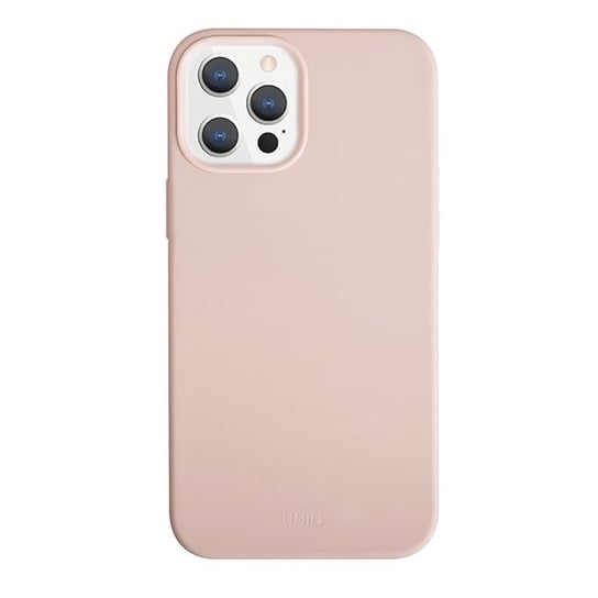 UNIQ etui Lino Hue iPhone 12 Pro Max 6,7" różowy/blush pink Antimicrobial UNIQ