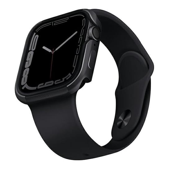 UNIQ etui Valencia Apple Watch Series 4/5/6/7/SE 45/44mm. grafitowy/graphite UNIQ
