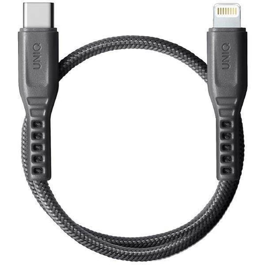 Uniq Kabel Flex Usb-C-Lightning 18W Nylonowy 30Cm Szary/Charcoal Grey UNIQ