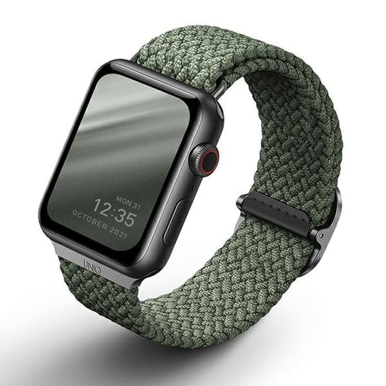 UNIQ pasek Aspen Apple Watch 44/42mm Braided zielony/cypress green UNIQ