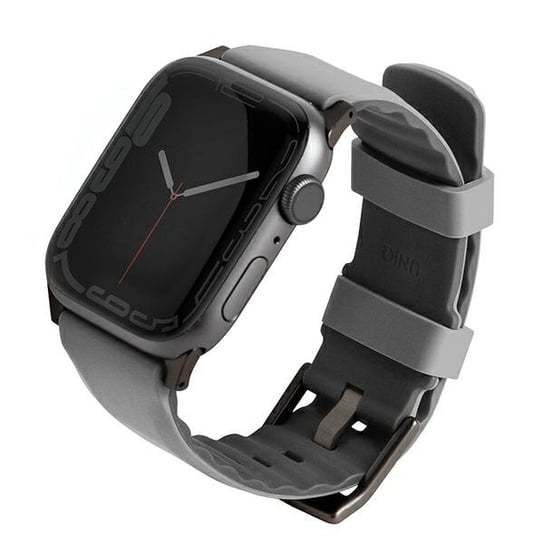 UNIQ pasek Linus Apple Watch Series 4/5/6/7/8/SE/SE2/Ultra 42/44/45mm. Airosoft Silicone szary/chalk grey UNIQ