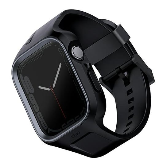 UNIQ pasek Monos 2in1 Apple Watch Strap + Case Series 4/5/6/7/8/SE 44/45mm. czarny/midnight black UNIQ
