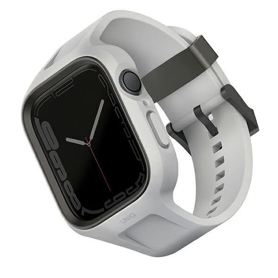 UNIQ pasek Monos 2in1 Apple Watch Strap + Case Series 4/5/6/7/8/SE 44/45mm. szary/chalk grey UNIQ