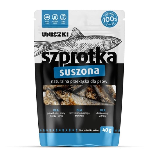 Uniszki Szprotka Suszona Naturalny Przysmak Gryzak Dla Psa 40g Uniszki