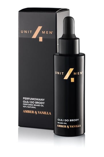 Unit4Men, Amber&Vanilla, perfumowany olej do brody, 30 ml Unit4Men