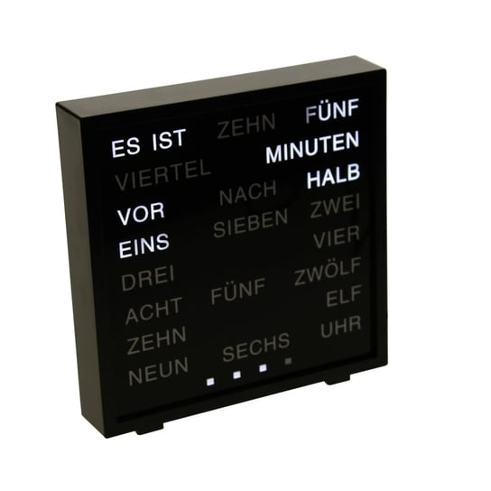 United Entertainment Zegar słowny LED, język niemiecki, 16,5x17 cm United Entertainment