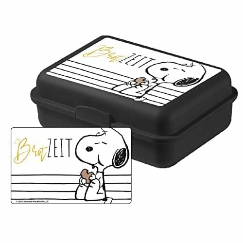 United Labels Peanuts – Snoopy Brotzeit: Czarne Pudełko Śniadaniowe Z Przegrodą Na Kanapki United Labels