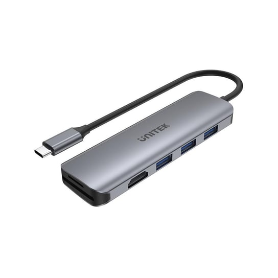 Unitek HUB USB TYP-C 3 x USB 3.1 Gen 1 HDMI SD microSD (H1107F) Unitek