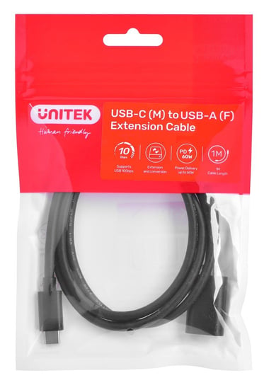 Unitek, Kabel Adapter USB-C-usb-a,m/f 10gbps 60w 1m Unitek