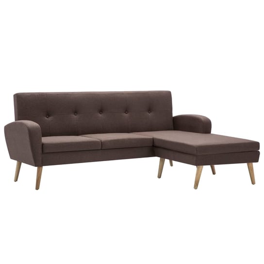 Uniwersalna sofa z leżanką, brązowa, 186x136x79cm Zakito