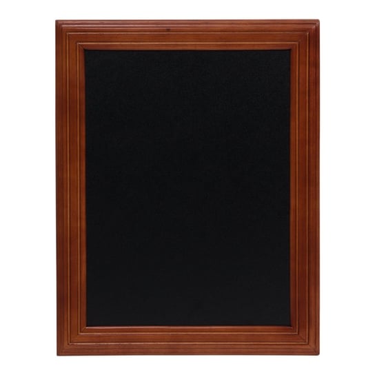 Uniwersalna tablica kredowa w drewnianej, lakierowanej ramie w kolorze kasztanowym 47,2x37x2 cm Securit