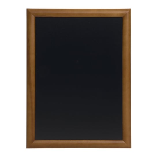 Uniwersalna tablica kredowa w kasztanowej, drewnianej, gładkiej ramie 87x67x2 cm Securit