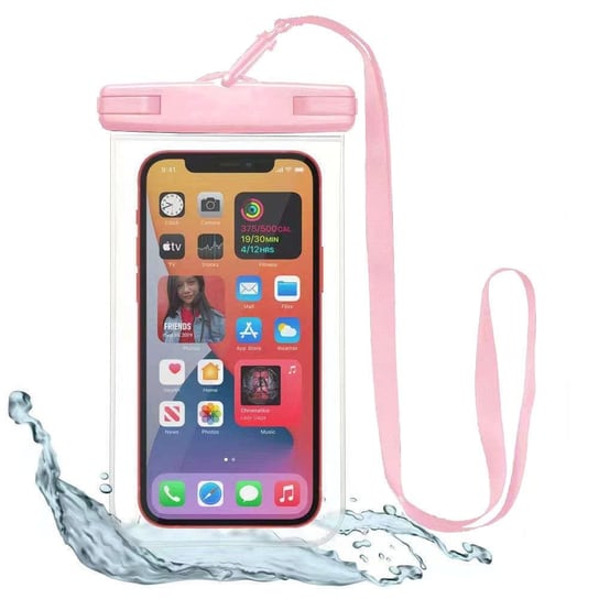 Uniwersalne etui wodoodporne na telefon do 6.9 cal Waterproof Case Pink 4kom.pl