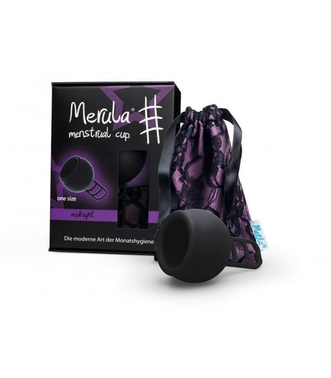 Uniwersalny kubeczek menstruacyjny, One-Size, kolor: czarny, Merula Merula