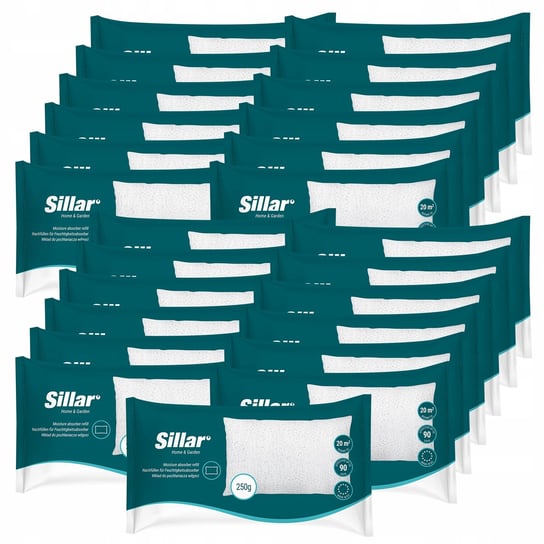 Uniwersalny wkłady Sillar do pochłaniaczy wilgoci 250g - 25 sztuk Sillar