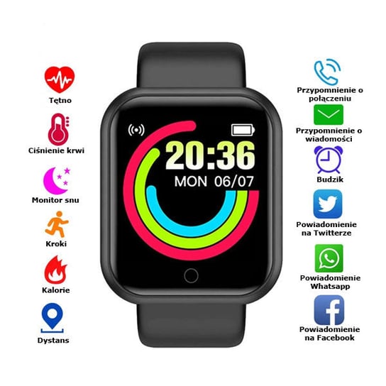 Uniwersalny zegarek smartwatch Inna marka