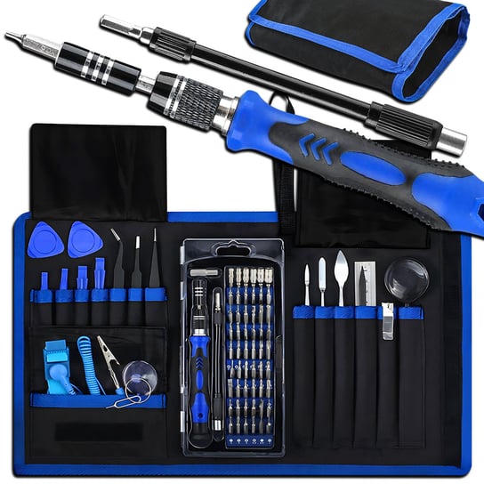 UNIWERSALNY ZESTAW ŚRUBOKRĘTÓW PRECYZYJNYCH WKRĘTAKI TORX 75w1 BITY + ETUI SRUB-SET-01 DexXer