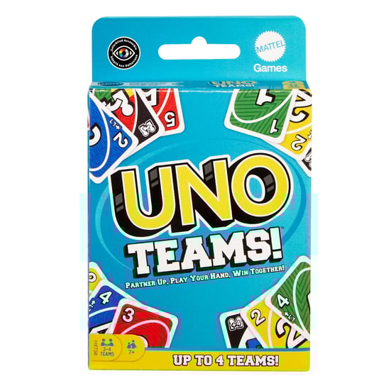 UNO, Teams HXT58, towarzyska gra karciana, dla dzieci i dorosłych 7+ Uno