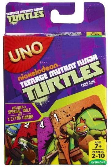 UNO Wojownicze Żółwie Ninja CJM71, gra karciana, Mattel Mattel